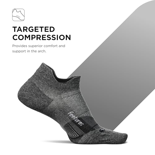 Image of Feetures Elite Light Cushion Mini Crew Sock - Sport Sock with Targeted Compression