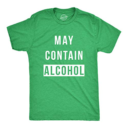 T-shirt May Contain Alcohol homme haut humoristique coton noir