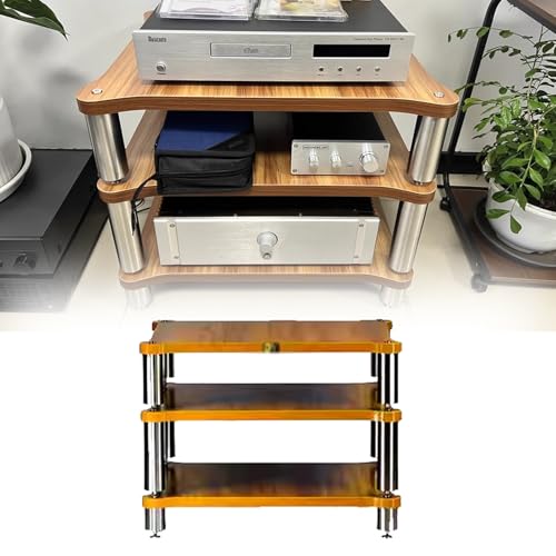 WLCGYD Mueble Equipo HiFi Estantes Y Soportes para Equipos De Música De Sobremesa, Estanterías para Audio Y Vídeo/Torre De Almacenamiento De Medios, Centro De Entretenimiento De Esquina(H60.5cm)