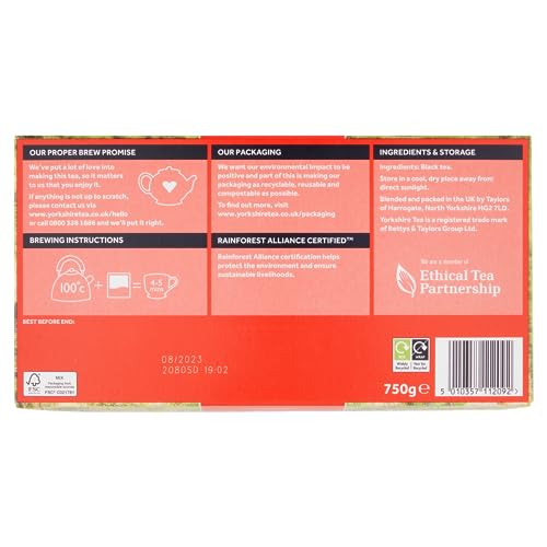 Taylors of Harrogate Yorkshire Red, 160 Teabags, (Pack of 6)