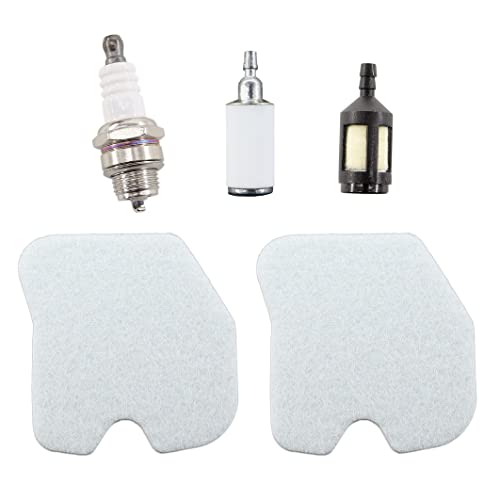 MCHNIC 2 filtros de aire con bujía para motosierra Husqvarna 120 Mark2, 235 235E 236 236E 240 240E