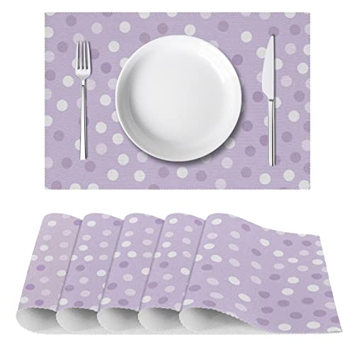 Set de table violet anti-rayure lot de 6 pour votre table