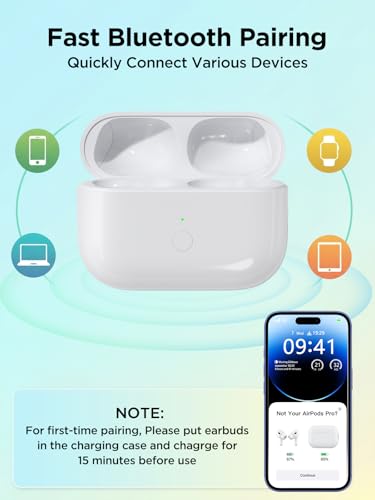 Image of Replacement Charging Case for AirPods Pro 1 /2 Generation with Type-C, Compatible with AirPods Pro 1st /2nd with Bluetooth Pairing Sync Button, Earbuds Not Included (Type-C Port)