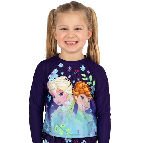 Disney Swimsuit, Long Sleeve Girls Bathing Suit, Elsa and Anna Girls Swimsuit, Kids Bathing Suit2