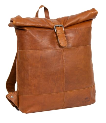 Sac à dos loisirs MUSTANG Catania en cuir marron pour vos sorties urbaines et week-ends