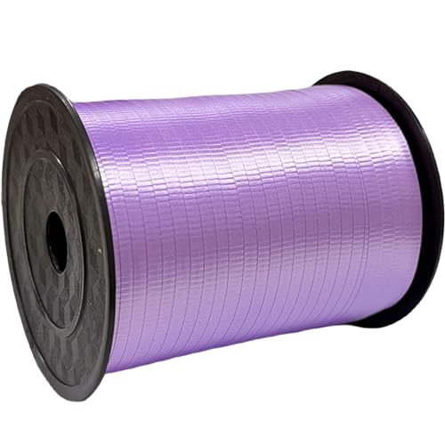 Ruban à friser texturé violet 454 m pour emballage cadeau, 5 mm, ruban brillant pour ballons, loisirs créatifs, fleurs, mariage, anniversaire, décoration...