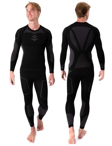 Occulto Ropa termica Esqui Hombre (Modelo: James) Negro Gris XL