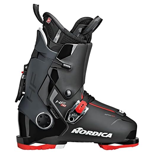 Nordica Men Hf 110 Ski Boots, Color: Black/Anthracite/Red, Size: 29.5 (050K12007T1-29.5)