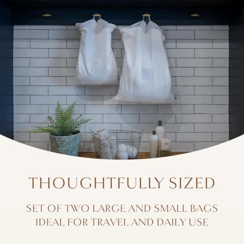 Hayden Hill Luxury Organic Cotton Travel Laundry Bags, Small & Large 2 Pack by Hayden Hill - Used condition - Image 6