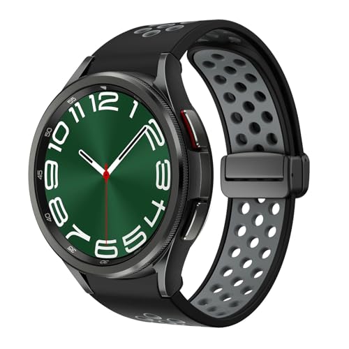 [�����ȓX] �ɓK��Samsung Galaxy Watch 6 Classic 47mm 43mm 46mm D�o�b�N���u���X���b�g Galaxy Watch 7/6/4/5 Pro 45mm 40mm 44mm�o���h�p�X�g���b�v(Black gray)