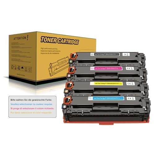 Amla 1 Gelb Toner Kompatibel mit 125A 128A 131A CB542A CF212A CE322A für HP CM1312n CM1312nfi CM1415fn CM1415fnw CP1210 CP1217 CP1514n CP1515n CP1518ni CP1525 CP1525nw M251n M276n M276nw mehr (1 × Y)
