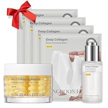 كريم ثلاثي من مجموعة Collagen Glow Bundle من SUNGBOON EDITOR، كريم مصل وكبسولة وقناع كولاجين عميق، هدايا للأم، للعناية بالبشرة الكورية