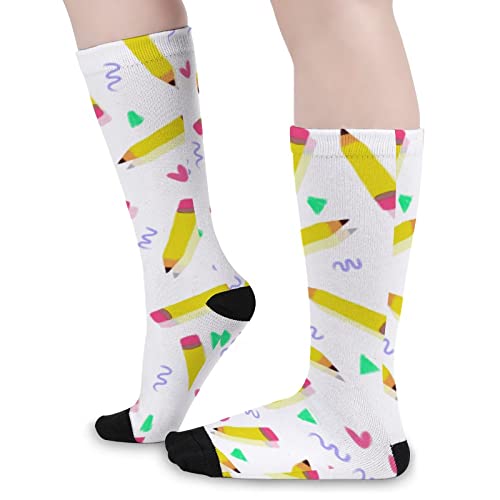 4 Pack Knee High Socks Gift Long Tall Funny Boot Cute Animal Child Fun Socks 6-15 Years Old Kids Girls3