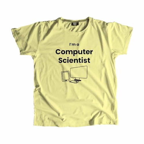 T-shirt Computer Scientist pour homme et femme en coton jaune beurre