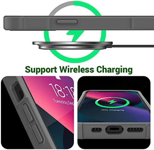 MAXCURY Guard Series for iPhone 13 Case, Drop Protection Hard PC Back with Soft Silicone Edge Shock Absorption Phone Cover for iPhone 13, 6.1 inch 2021 Released (Blue/Graphite)