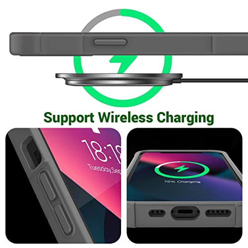 MAXCURY Guard Series for iPhone 13 Case, Drop Protection Hard PC Back with Soft Silicone Edge Shock Absorption Phone Cover for iPhone 13, 6.1 inch 2021 Released (Blue/Graphite)