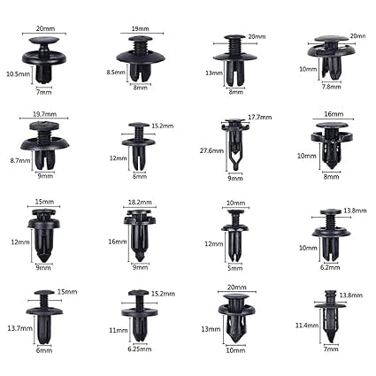 Miniatura 2 de Juego de 635 clips de retención de automóvil, kit surtido de sujetadores de plástico con removedor de clips de plástico para Toyota GM Ford Honda