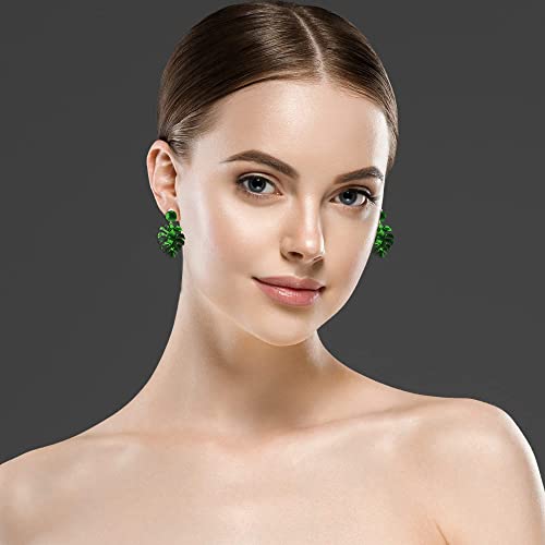 Jstyle Clip On Earrings For Women Girl Statement Bohemian Ratten Acrylic Geometric Twist Drop Dangle Clip Earrings Set For Non Piercied Lightweight Resin Tassel Non Piercing Earrings #TOP4