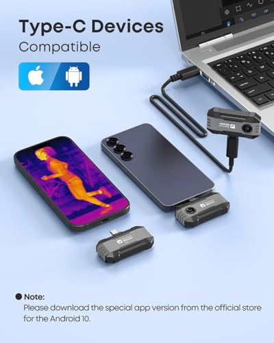 Image of Thermal Master P1 Thermal Camera for USB-C iPhone & Android, Grey | 320x240 Super Resolution, Hotspot Tracker, 3.6℉ Accuracy, -4℉-1112℉ High Temp, Plug&Play Infrared Imager for Home Inspection
