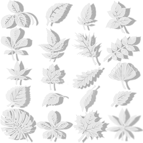 40 Pcs Leaf Window Clings Decals for Bird Strikes Anti Collision Window Stickers Decal Assorted Large Leaf Prevent People Bird Strike on Glass