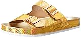 Metallic embossed upper WANTED Mädchen Cattail Flache Sandale, Gold, 35.5 EU