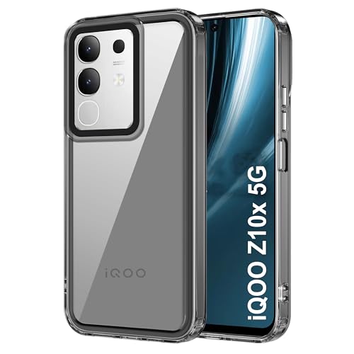Image of Zapcase Back Case Cover for iQOO Z10x 5G | Compatible for iQOO Z10x 5G Back Cover | Case Cover with Camera Protection | (TPU + PC | Translucent Black)
