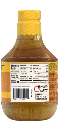 Feast From The East Original Sesame Dressing 32 Fl Oz - Sweet & Tangy - Gluten Free - Certified Kosher - All Natural No Presevatives - Asian Sesame Vinaigrette - Chinese Chicken Salad Dressing (Pack Of 1) #TOP2
