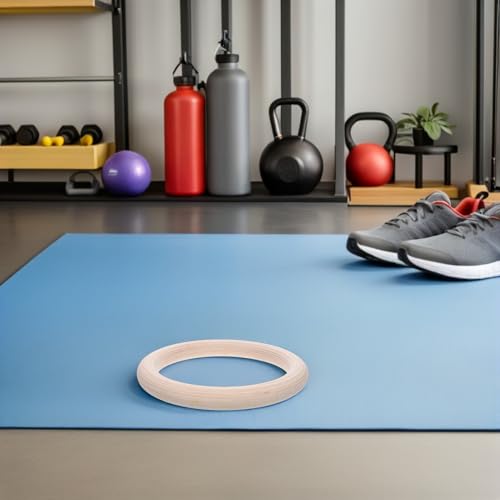 Anillas gimnastico madera 2 piezas con correas miniatura 5