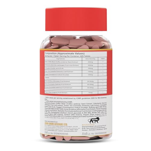 Image of Jeena Sikho Fat Burner Advance Formula, 60 Tablets | Ayurvedic Weight Loss Supplement for Men & Women, Helps Reduce Belly Fat & Improve Metabolism, With Amla, Guggul & Pipali