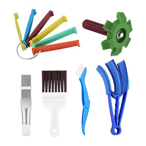 AC Fin Cleaner Set, AC Coil Combs Cleaning Brush, Condenser Fin Straightener, Clean Tool for AC Unit Radiators Evaporators
