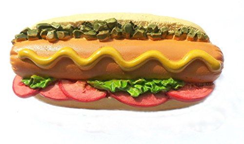 Cooked Hotdog Sandwich Garnished Fast-food Food Collection Resin 3d Fridge Magnet