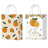 16 Pcs Little Cutie Party Gift Bags, Orange Theme Party Favor for Birthday Baby Shower