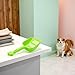 Juroicessry Green Cat Litter Scoop Kitty Poop Sifting Deep Shovel Tray with Handle Non-Slip Solid Colors Pet Poop Scoop Cleaning Tools Litter Box Litter Scooper for Cats Dogs Cat Litter Scoops