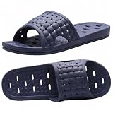 MUQGAOP Ciabatte da doccia ad asciugatura rapida, ciabatte da bagno antiscivolo con fori di drenaggio, scarpe da doccia per donne e uomini, dormitorio, piscina, palestra Blue EU 41/42