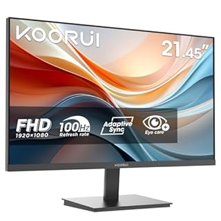 KOORUI E2212F Monitor PC 21.45 pollici, Full HD VA 100HZ, 5ms, 1920x1080, Schermo PC HDMI1.4 e VGA, VESA 100x100 mm, Inclinazione Regolabile, Pannello ultra Sottile