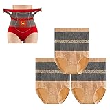 Niblido Shapermov Entgiftungs-Shorts, Body-Shaper, Bauchkontrolle, Slip, einzigartige Faser-Wiederherstellung Shaper für Frauen, 3 Stück, Skin-XXL, M/L(40-55kg), XL(55-65g), XXL(65-80kg)
