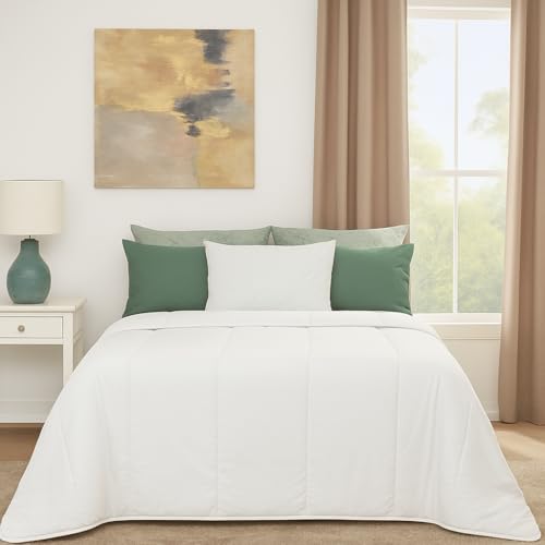 Edredom Queen Percal 400 Fios Extra Grosso Hotel Premium – Toque Ultra Macio (Branco)