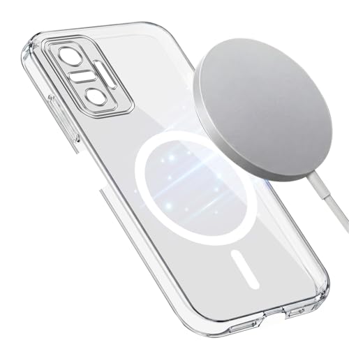 Image of Jkobi Lifetime Anti-Yellow MagSafe Compatible Clear Back Cover Case for Xiaomi Mi Redmi Note 10 Pro | 10 Pro Max (Sleek Hard Crystal | Shockproof and Camera Protection)