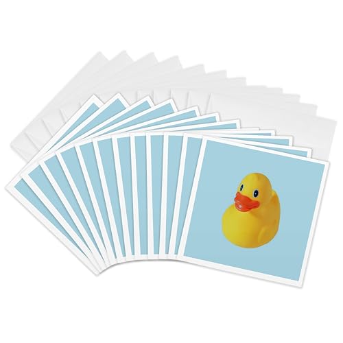 Cartes de vœux canard en caoutchouc pour invitations anniversaire enfant et fêtes de bain