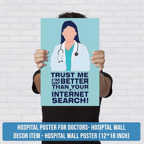 Image of Clinic Posters for Wall | Hospital Posters for Wall Art | Wall Posters for Dental, Eye Hospital, Orthopedic, Baby Clinic | Clinic Stickers for Room Decor | Hospitals Related Wall Decor Items