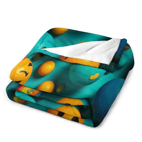 Couverture climatisation en polaire douce visage souriant