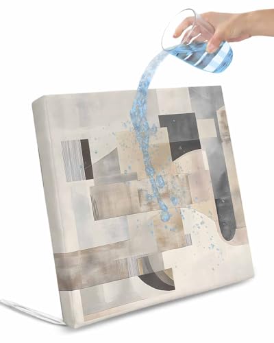 2 Pack Abstract Waterproof Cushion Covers with Ties, Outdoor Patio Chaise Lounge Chair Seat Cushion Slip Covers Replacement(Only Cover) Modern Geometric Brown Beige 22