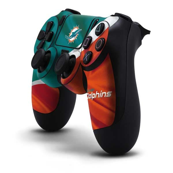 Skinit Decal Gaming Skin Compatible with PS4 Controller - Officially Licensed NFL Miami Dolphins Design