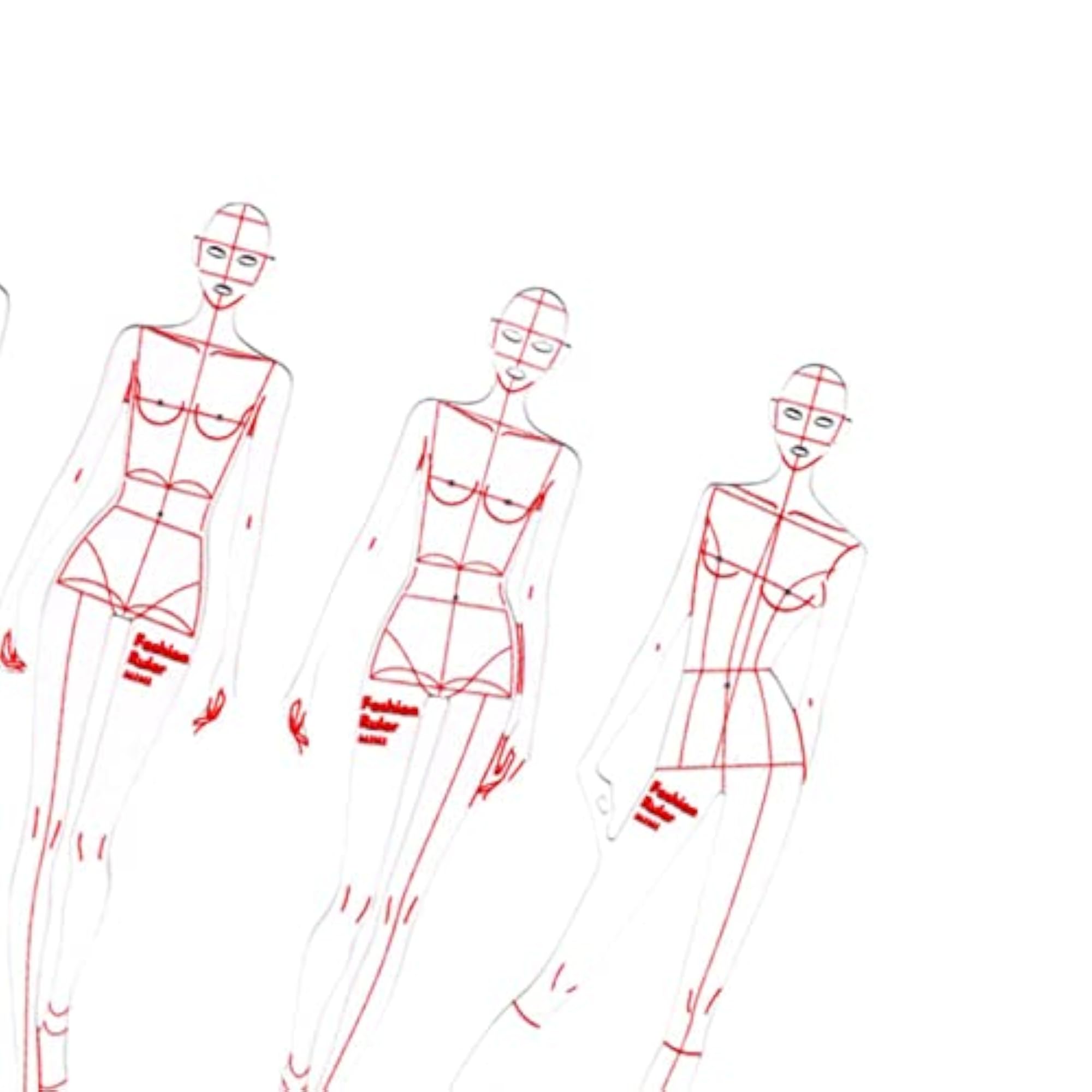 Fashion Drawing Ruler Set for Design Sketching