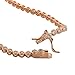 My Daily Styles 925 Sterling Silver Rose Gold-Tone Bezel-Set White CZ Womens Tennis Bracelet