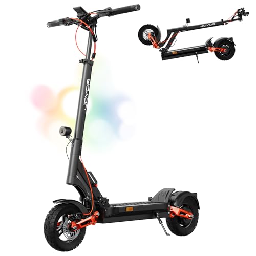 JOYOR E Scooter mit Straßenzulassung T6E, Reichweite 60-75Km, Elektroroller mit Hydraulische Federstoßdämpfer Vorne und Hinten, Faltbarer E Roller Offroad, 150 KG Tragkraft