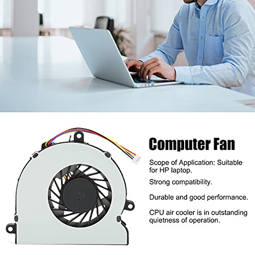 CPU Cooling Fan, 4Pin Case Fan Replacement, Laptop Cooler Computer Cooling Fan Radiator for HP Notebook 15-AC/15-AY/15-AY/15-BA/250 G4 - Image 2