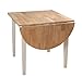 Target Marketing Systems Two-Toned Tiffany Drop Leaf Dining Table, White/Natural