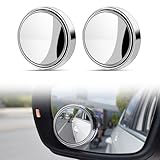wowjimi バックミラー 2個入り 360度回転 円形 車用 死角ミラー 盲点鏡 インストールが簡単 セキュリティ 安全運転 補助ミラー バックミラー 後方確認 事故防止 車種共通