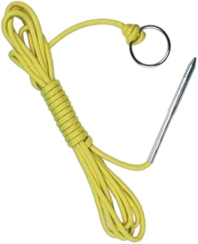West Coast Paracord | 550 Paracord Type III | 10 Feet Hank | Fishing Stringer Kit | 12 Color Options | Includes Metal Threading Needle & 1 Inch Split Ring